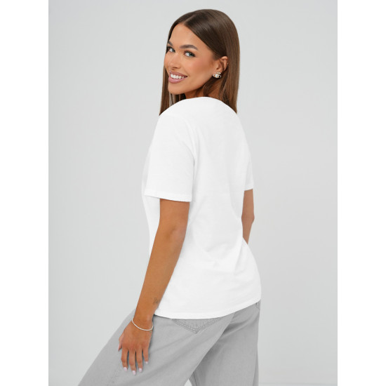 Sieviešu balts T-krekls Inlove JS/R61658 - T-krekls Sieviešu balts T-krekls Inlove JS/R61658