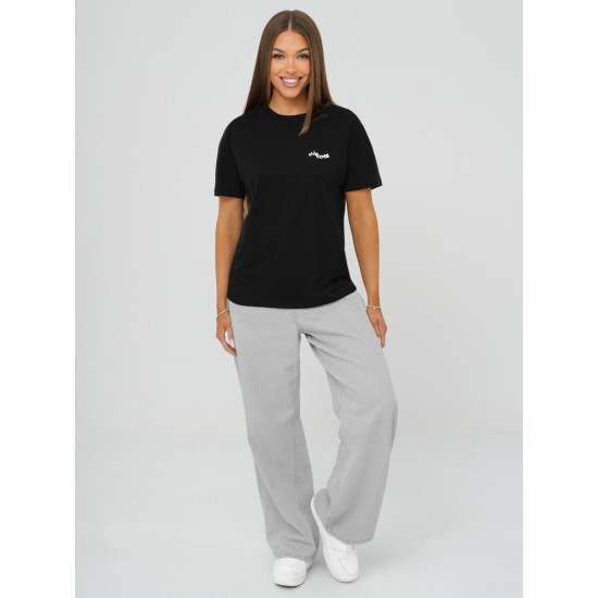Sieviešu melns T-krekls Inlove JS/R61658 - T-krekls Sieviešu melns T-krekls Inlove JS/R61658