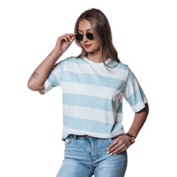 Sieviešu svītrains zils krekliņš Almin Sieviešu svītrains zils krekliņš Almin