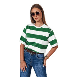 Sieviešu svītrains zaļš krekls Almin Sieviešu svītrains zaļš krekls Almin