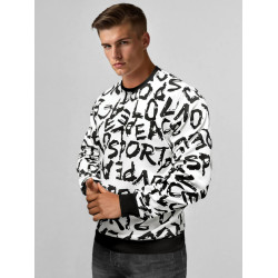 Vīriešu balts džemperis Bart Vīriešu balts džemperis Bart