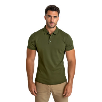 Vīriešu haki krāsas polo krekls Casual