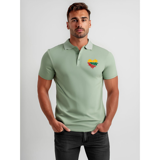 Vīriešu piparmētru polo krekliņš Heart JS/8T80 - T-krekls Vīriešu piparmētru polo krekliņš Heart JS/8T80