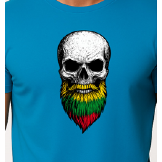 Vīriešu tirkīza krekliņš Skull and Beard PK4015 - Piezīmes vīriešiem Vīriešu tirkīza krekliņš Skull and Beard PK4015