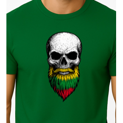 Vīriešu tumši zaļš krekls Skull and Beard