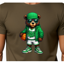 Vīriešu haki krekls Lācis ar bumbu džemperis