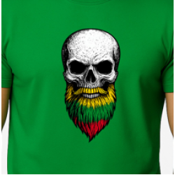 Vīriešu zaļš krekliņš Skull and Beard