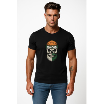 Vīriešu melns T-krekls Skull and Ball