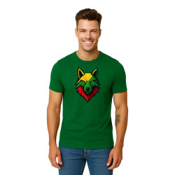 Vīriešu tumši zaļš T-krekls Wolf