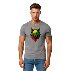 Vīriešu pelēks T-krekls Wolf