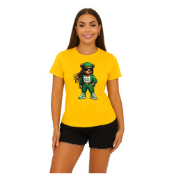 Sieviešu dzeltens T-krekls Bear