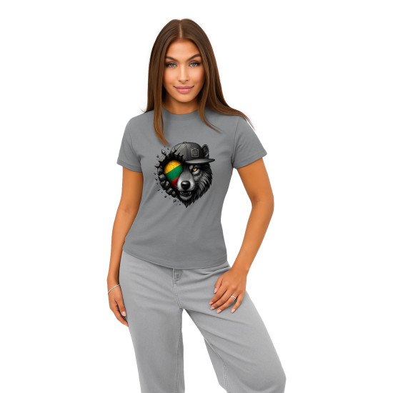 Sieviešu pelēks T-krekls Wolf grey PK4029