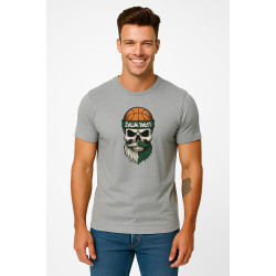 Men's light grey shirt Skull and Ball