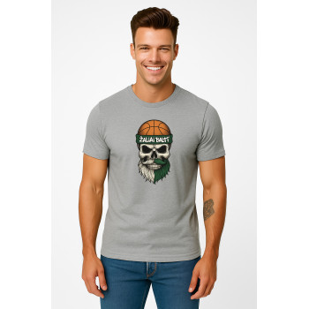 Vīriešu gaiši pelēks T-krekls Skull and Ball