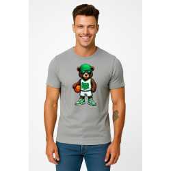 Vīriešu gaiši pelēks T-krekls Coon bez džempera