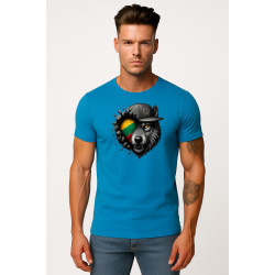 Vīriešu zils T-krekls Wolf grey