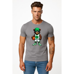 Vīriešu pelēks T-krekls Coon bez džempera