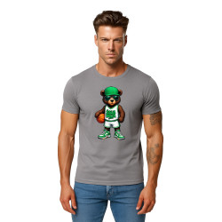 Vīriešu pelēks T-krekls Coon bez džempera