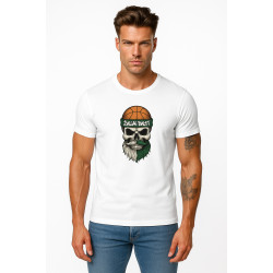 Vīriešu balts krekls Skull and Ball