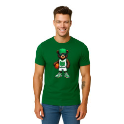 Vīriešu tumši zaļš T-krekls Coon bez džempera