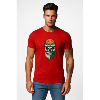 Brūns vīriešu T-krekls Skull and Ball