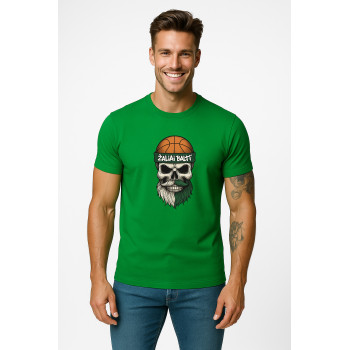 Vīriešu zaļš T-krekls Skull and Ball