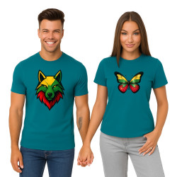 T-kreklu komplekts tirkīza krāsā Wolf-Dragon