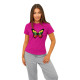 Sieviešu rozā T-krekls Butterfly
