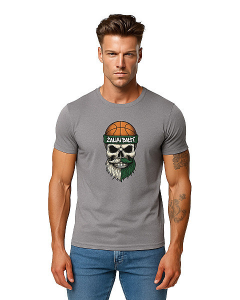 Vīriešu pelēks krekliņš Skull and Ball