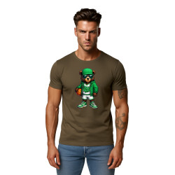 Vīriešu haki krekls Lācis ar bumbu džemperis