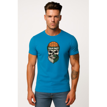 Vīriešu tirkīza T-krekls Skull and Ball