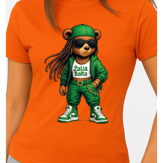 Sieviešu oranžs T-krekls Bear PK4023 - Piezīmes sievietēm Sieviešu oranžs T-krekls Bear PK4023