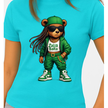 Sieviešu gaiši zils T-krekls Bear