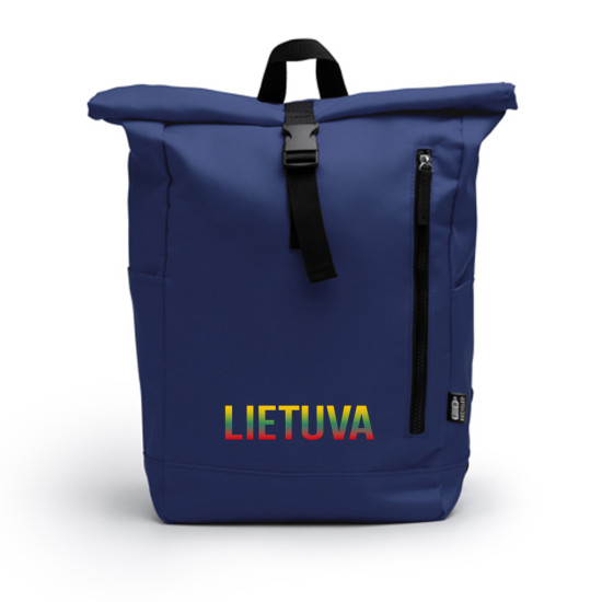 Tumši zila mugursoma Tricolour Lietuva PK4047 - Aksesuāri vīriešiem Tumši zila mugursoma Tricolour Lietuva PK4047