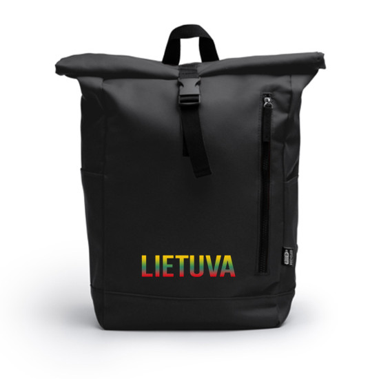 Melna mugursoma Tricolour Lietuva PK4047 - Aksesuāri vīriešiem Melna mugursoma Tricolour Lietuva PK4047