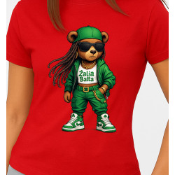 Sieviešu sarkans T-krekls Bear Sieviešu sarkans T-krekls Bear