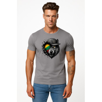 Vīriešu pelēks T-krekls Wolf grey