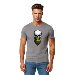 Vīriešu pelēks krekls Galvaskauss un bārda