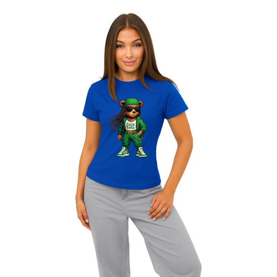 Sieviešu zils T-krekls Bear PK4023 - Piezīmes sievietēm Sieviešu zils T-krekls Bear PK4023
