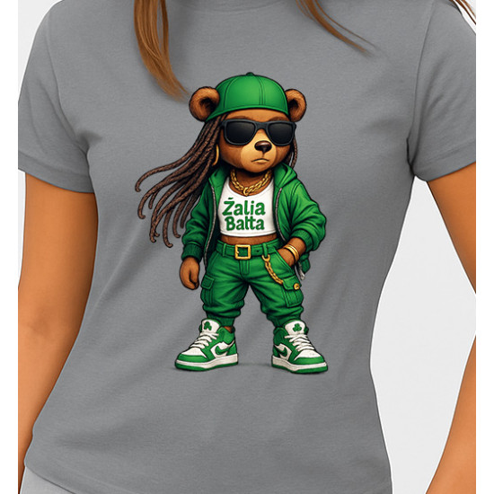 Sieviešu pelēks T-krekls Bear PK4023 - Piezīmes sievietēm Sieviešu pelēks T-krekls Bear PK4023