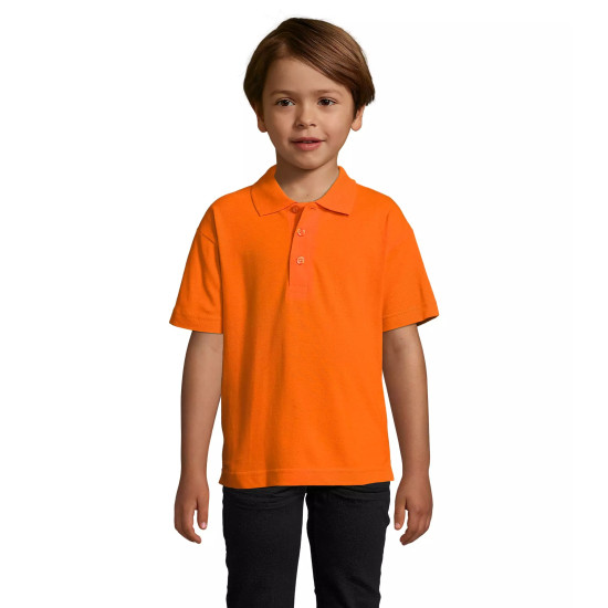 Oranžs polo krekls bērniem Izbaudiet KIDS11990 - Bērniem Oranžs polo krekls bērniem Izbaudiet T-krekls