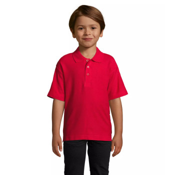 Bērnu sarkanais polo krekls Enjoy