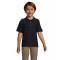 Children's navy blue polo shirt Enjoy