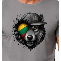 Vīriešu pelēks T-krekls Wolf grey