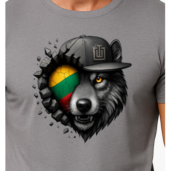 Vīriešu pelēks T-krekls Wolf grey