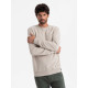 Brązowy sweter męski Montecarl V2 OM-SSNZ-0163 - Dla mężczyzn Brązowy sweter męski Montecarl V2 OM-SSNZ-0163