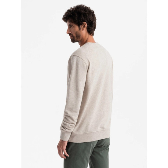 Brązowy sweter męski Montecarl V2 OM-SSNZ-0163 - Dla mężczyzn Brązowy sweter męski Montecarl V2 OM-SSNZ-0163