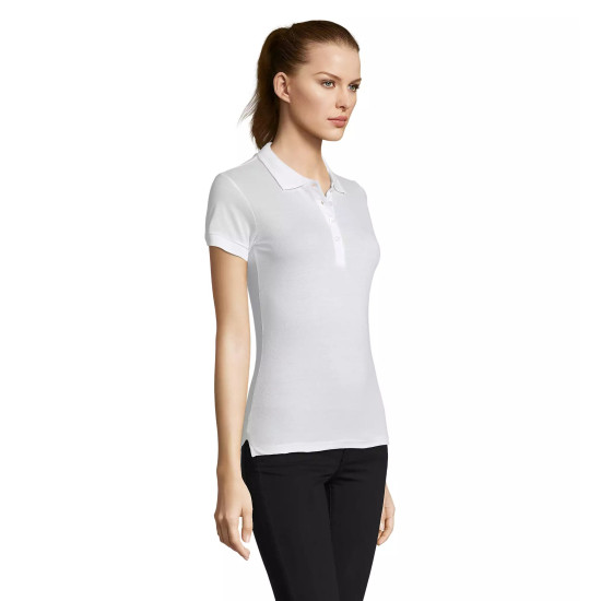 Sieviešu balts polo krekls Passion PK11343 - T-krekls Sieviešu balts polo krekls Passion PK11343