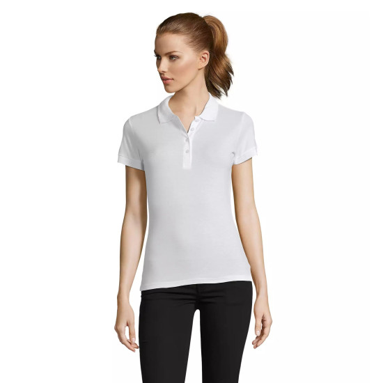 Sieviešu balts polo krekls Passion PK11343 - T-krekls Sieviešu balts polo krekls Passion PK11343