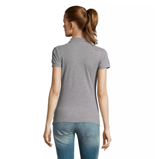 Sieviešu pelēks polo krekls Passion PK11343 - T-krekls Sieviešu pelēks polo krekls Passion PK11343